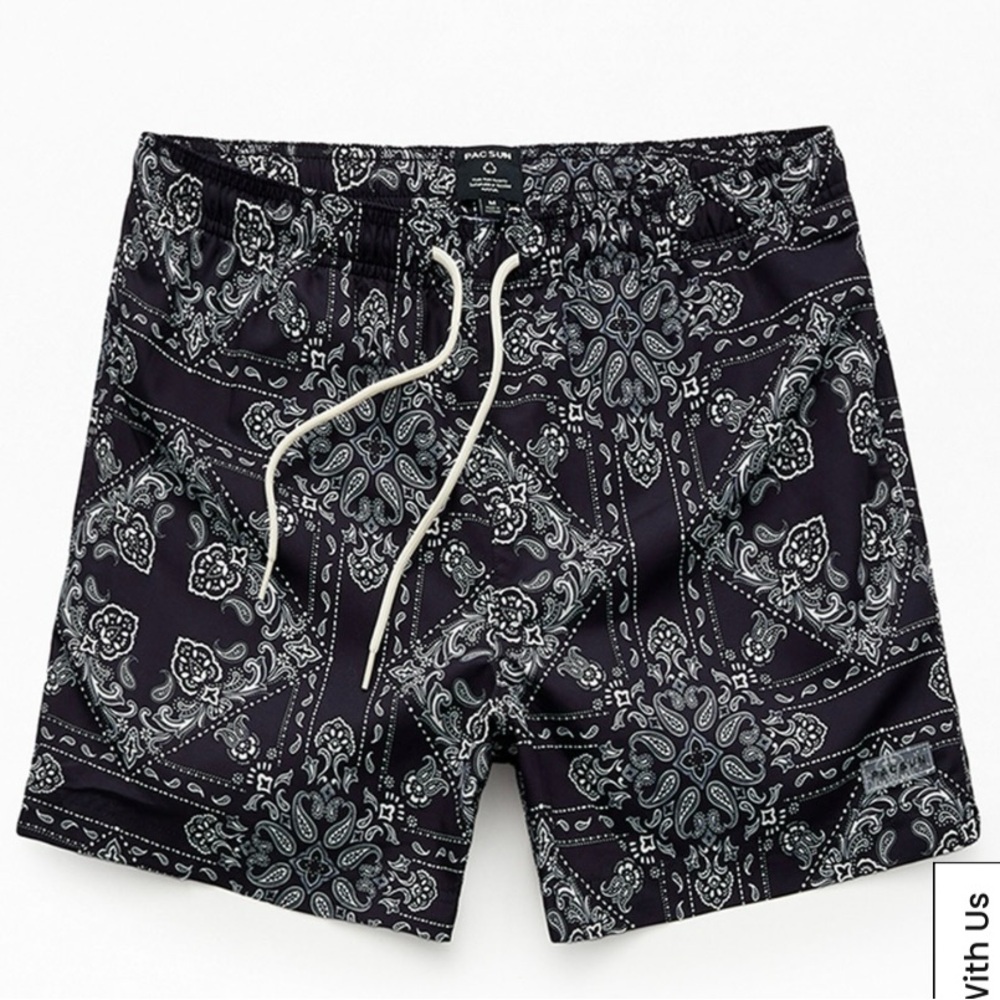 Pacsun Black Syndicate Swim Trucks Size Large